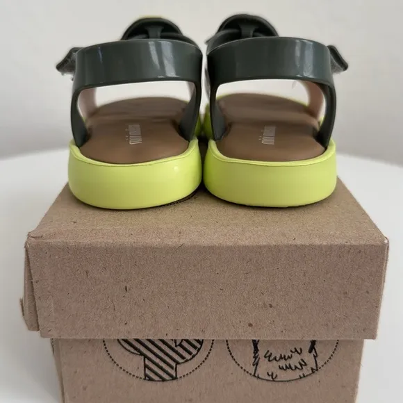 Mini Melissa Avocado Velcro Sandals 8C