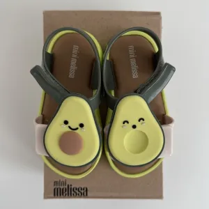 Mini Melissa Avocado Velcro Sandals 8C