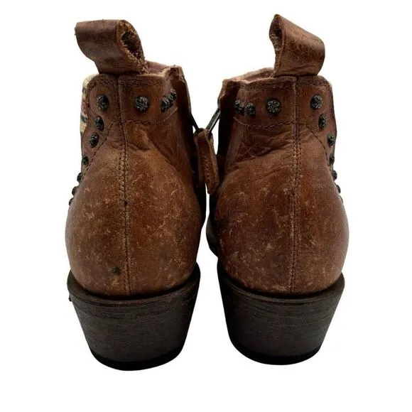 Miss Macie Bobby Jean Southwest Leather Boots Brown Size 6