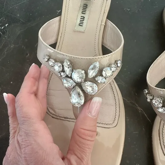 Miu Miu Crystal sandals