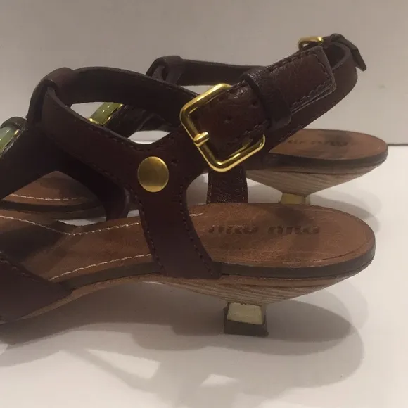 Miu Miu Leather Sandals