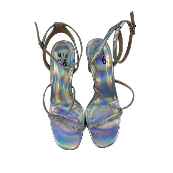 Mix No. 6 - Aliciana Strappy Sandals in Silver Metallic