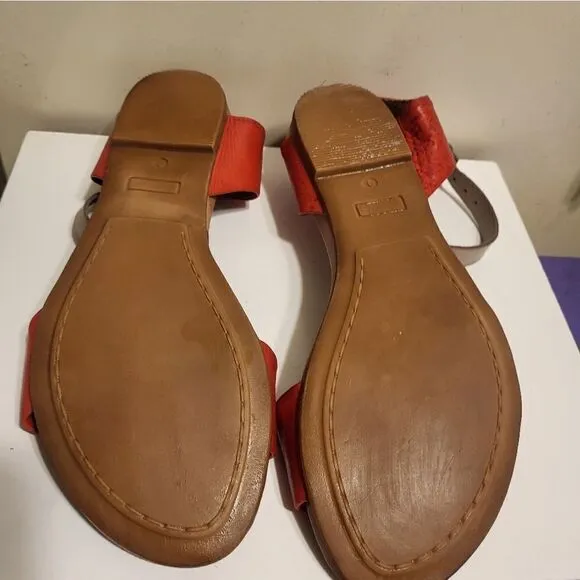 Miz Mooz &quot;Alanis&quot; Red Butter Soft Leather Sandals Sz.8 MSRP $149