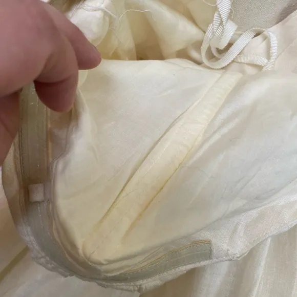 Moulinette Soeurs linen blend strapless dress 0‎