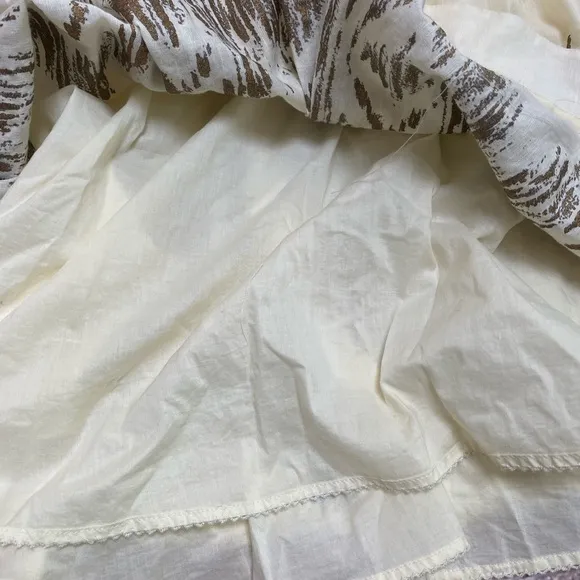 Moulinette Soeurs linen blend strapless dress 0‎