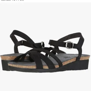 Naot Brittany cork bed black suede sandals size 41 / US 10/10.5