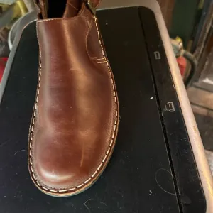 Naot Brown Leather Boots with Contrast Stitching