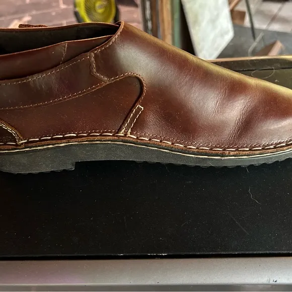 Naot Brown Leather Boots with Contrast Stitching