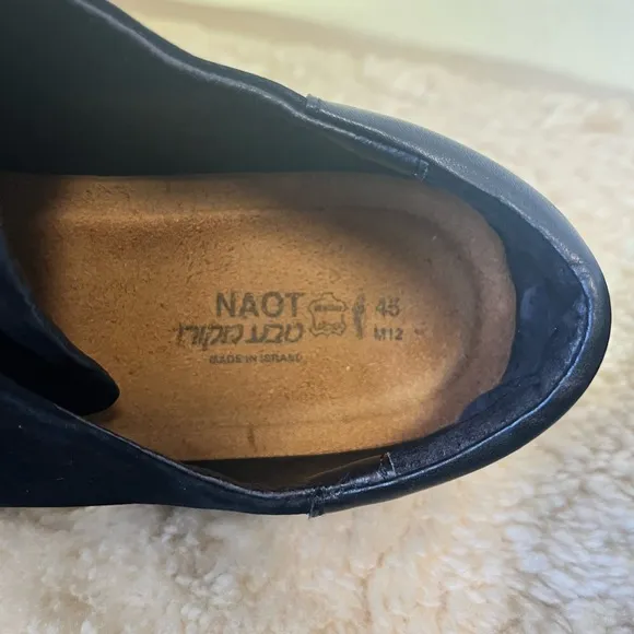 Naot Chief Coal Nubuck/Black Raven/Onyx Oxford Shoes Men Sz 45/US Sz 12