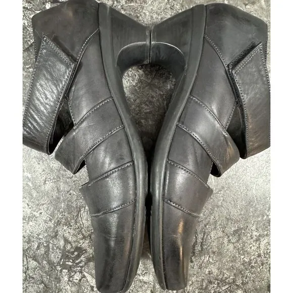 NAOT Culture Womens Comfort Low Heel Strappy Pumps Sandals Black Leather 42/11