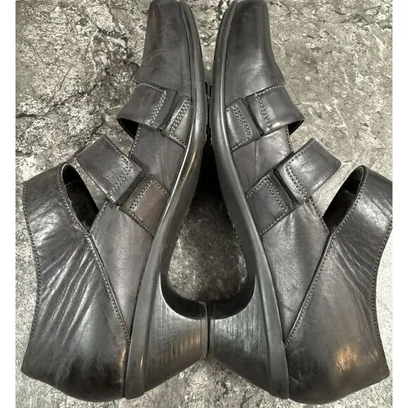 NAOT Culture Womens Comfort Low Heel Strappy Pumps Sandals Black Leather 42/11