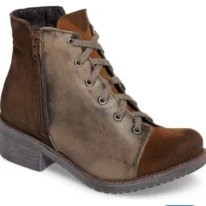Naot Groovy Lace Up Bootie Brown Boots Size 9