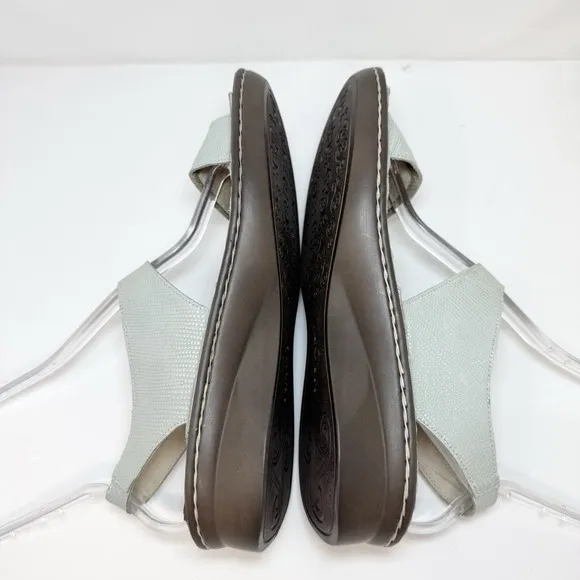 Naot Harp Leather Sandals Women's Size EU 41 US 10 Light Green Blue EXCELLENT