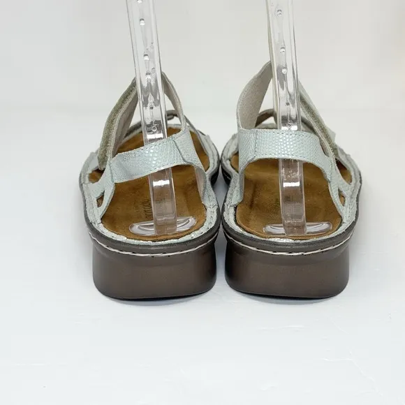 Naot Harp Leather Sandals Women's Size EU 41 US 10 Light Green Blue EXCELLENT