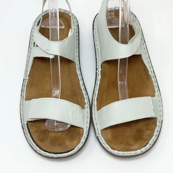 Naot Harp Leather Sandals Women's Size EU 41 US 10 Light Green Blue EXCELLENT