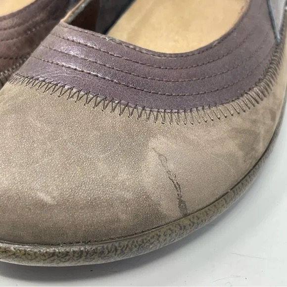 Naot Kirei Shoes Womens 11 Brown Suede Patent Leather Mary Jane Cork Comfort