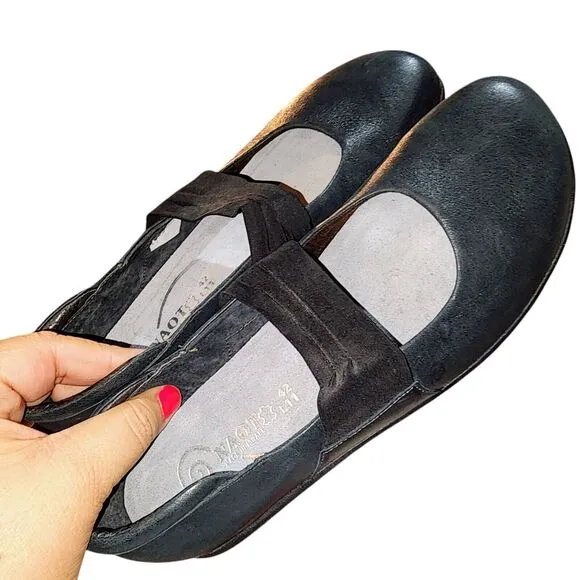 NAOT KOA 11 NWOT Charcoal Black Leather Mary Jane Casual Comfort Shoes MSRP $190