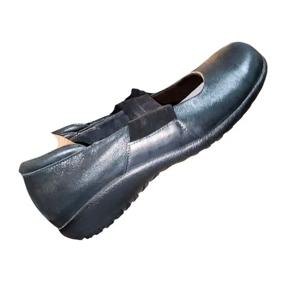 NAOT KOA 11 NWOT Charcoal Black Leather Mary Jane Casual Comfort Shoes MSRP $190