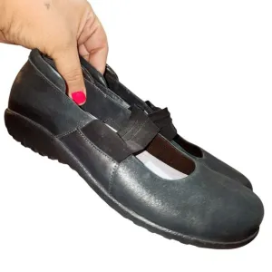 NAOT KOA 11 NWOT Charcoal Black Leather Mary Jane Casual Comfort Shoes MSRP $190