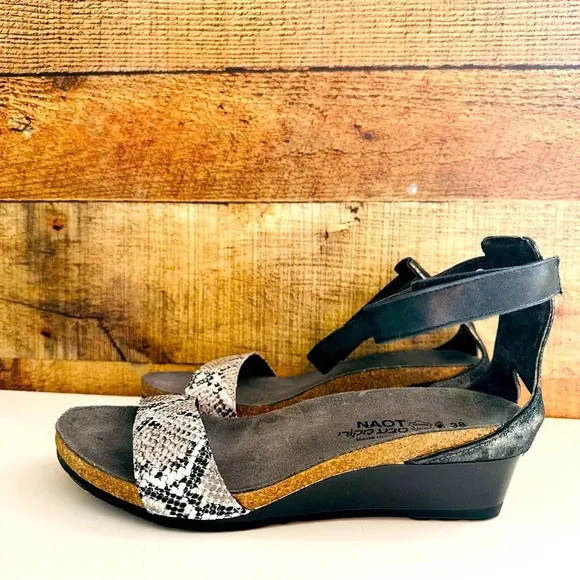 Naot Pixie Cobra Luster Wedge Sandals