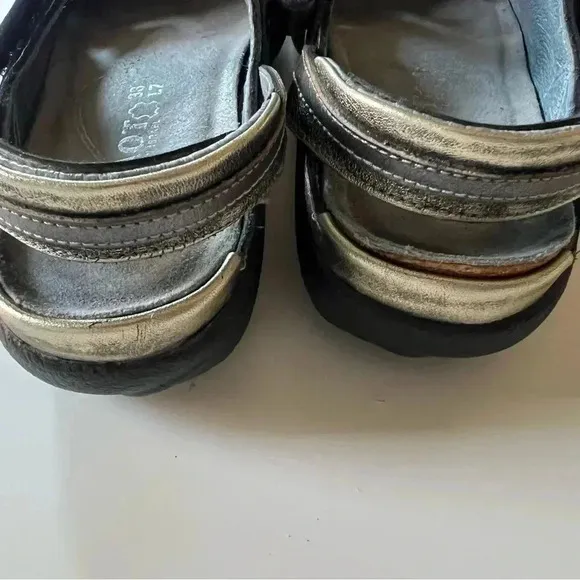 Naot Rongo Womens Metallic Sandals with Mary Jane like Closed Toe Box Size EU 38