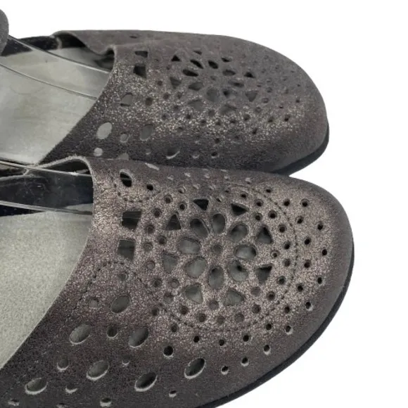 Naot Womens Arataki Leather Mary Jane Slingback Closed Toe Shoes Size 41 Gray