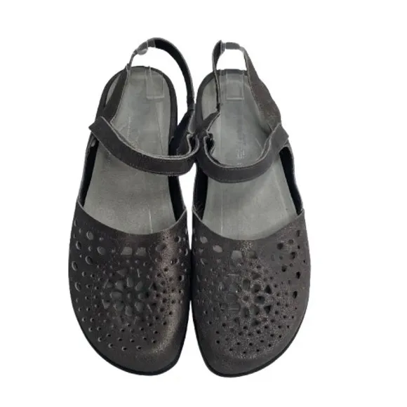 Naot Womens Arataki Leather Mary Jane Slingback Closed Toe Shoes Size 41 Gray