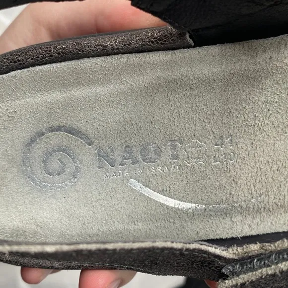 Naot Womens Arataki Leather Mary Jane Slingback Closed Toe Shoes Size 41 Gray