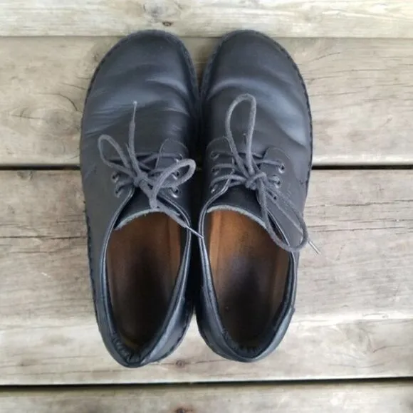 Naot Shoes Comfort Black Leather Round Toe Lace Up Low Top Oxfords Size 41