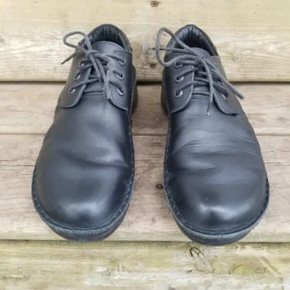 Naot Shoes Comfort Black Leather Round Toe Lace Up Low Top Oxfords Size 41