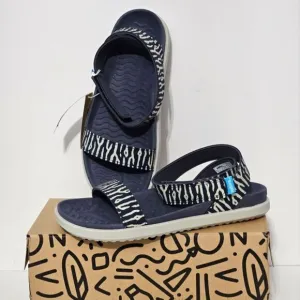 Native, Womens sandals in zebra/cuddlefish. NIB-Size 8