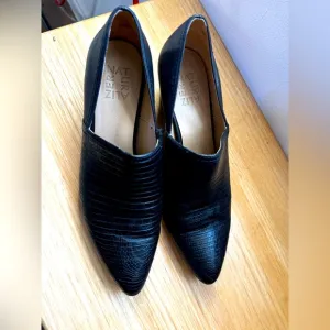 Naturalizer Shoes Heels Womens Black Caleb Slip On Faux Leather