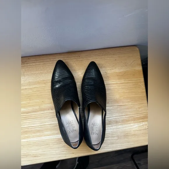 Naturalizer Shoes Heels Womens Black Caleb Slip On Faux Leather