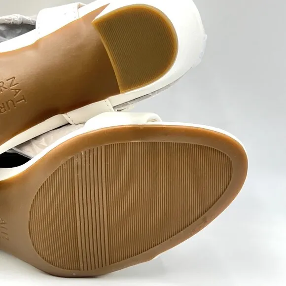 Naturalizer Womens Size 8 Bristol White Leather Heels Sandals Shoes New