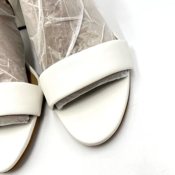 Naturalizer Womens Size 8 Bristol White Leather Heels Sandals Shoes New