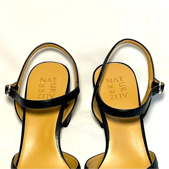 Naturalizer Women's Wave Block Heel Shoes Black 9.5M