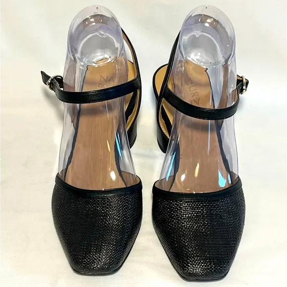 Naturalizer Women's Wave Block Heel Shoes Black 9.5M