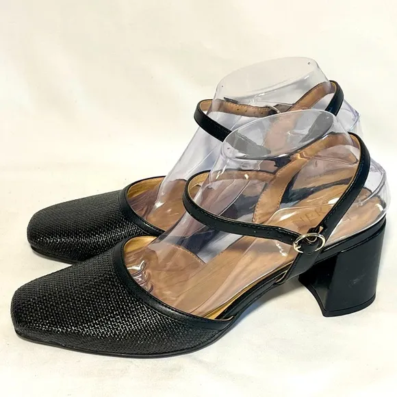 Naturalizer Women's Wave Block Heel Shoes Black 9.5M