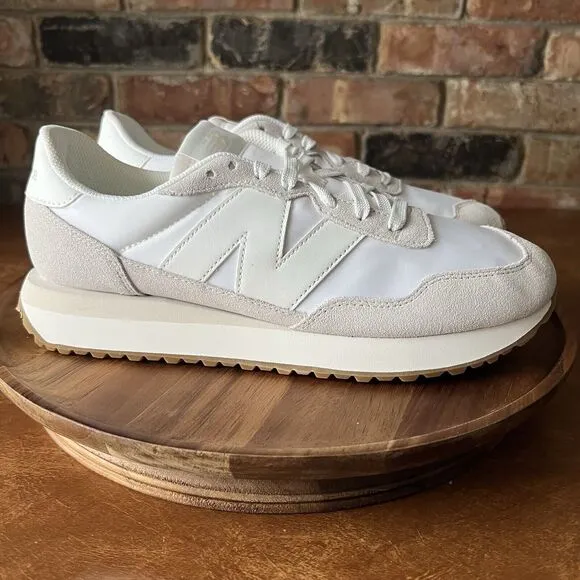 New Balance 237 Suede Cream Sneaker Shoes Nimbus Cloud White Womens 11.5 Mens 10