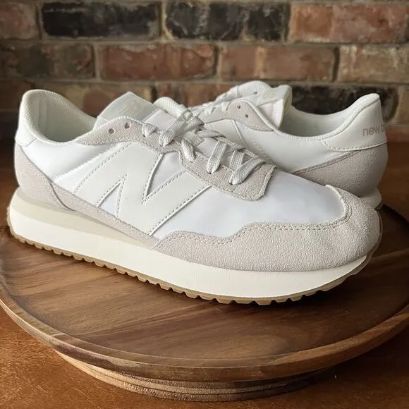 New Balance 237 Suede Cream Sneaker Shoes Nimbus Cloud White Womens 11.5 Mens 10