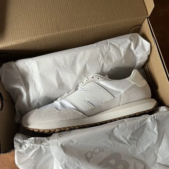 New Balance 237 Suede Cream Sneaker Shoes Nimbus Cloud White Womens 11.5 Mens 10