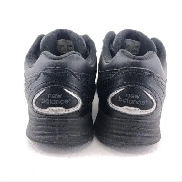 New Balance 577 Black Leather Walking Shoes 9.5 EE Wide