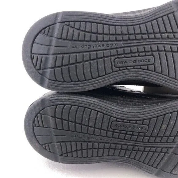 New Balance 577 Black Leather Walking Shoes 9.5 EE Wide