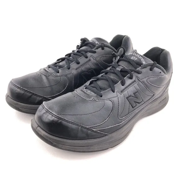 New Balance 577 Walker Black Leather Walking Shoes 13 B