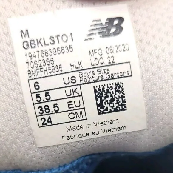 New Balance KAWHI Youth 6 Blue Christmas Athletic Basketball Shoes