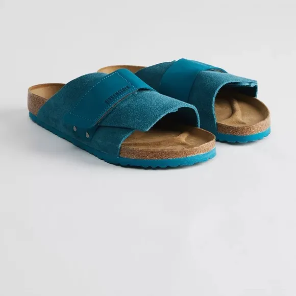 NEW Birkenstock Kyoto Sandal in Deep Turquoise size 43 Men’s 10