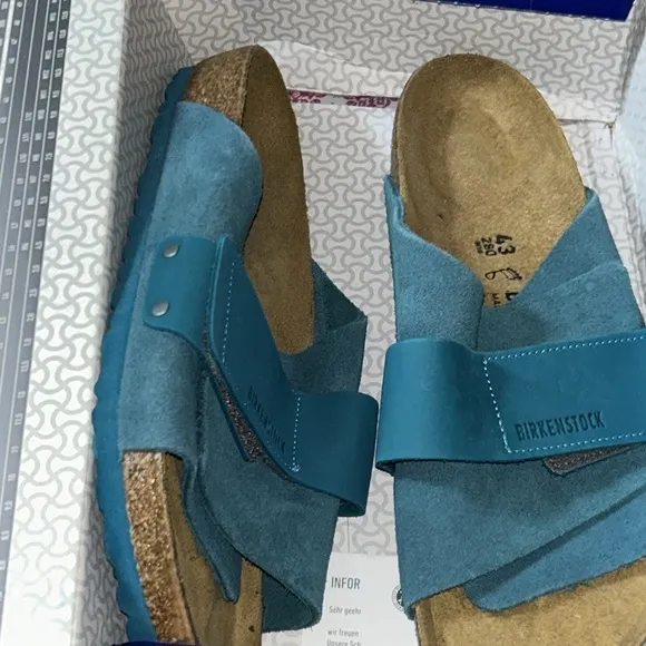NEW Birkenstock Kyoto Sandal in Deep Turquoise size 43 Men’s 10