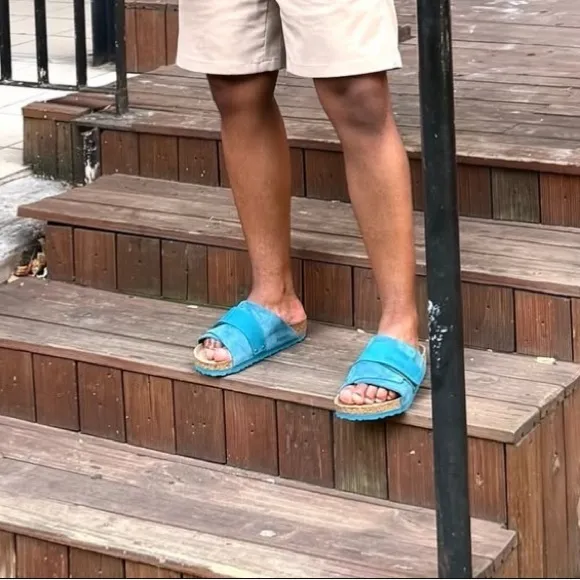NEW Birkenstock Kyoto Sandal in Deep Turquoise size 43 Men’s 10