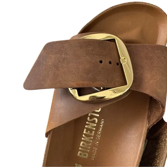 New! Birkenstock Madrid Big Buckle - Oiled Leather Sandals