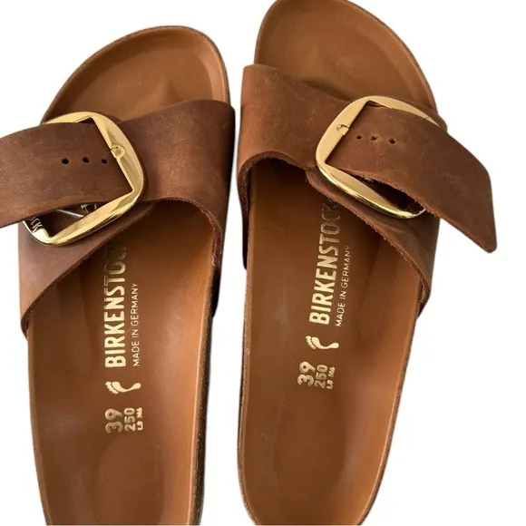 New! Birkenstock Madrid Big Buckle - Oiled Leather Sandals